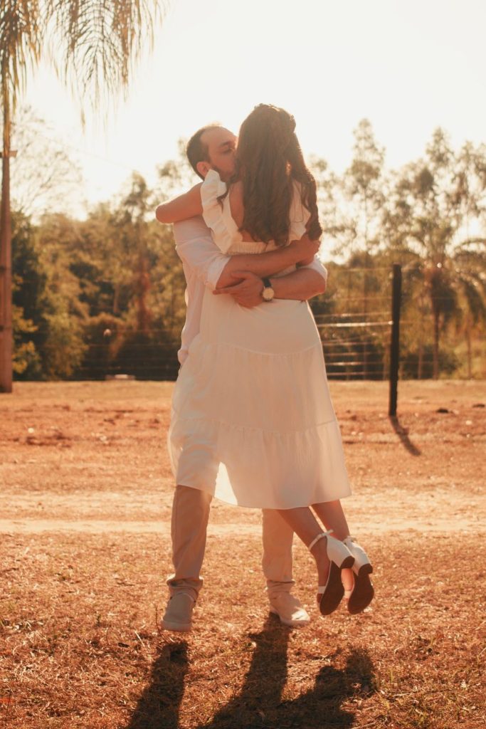 Couple embracing