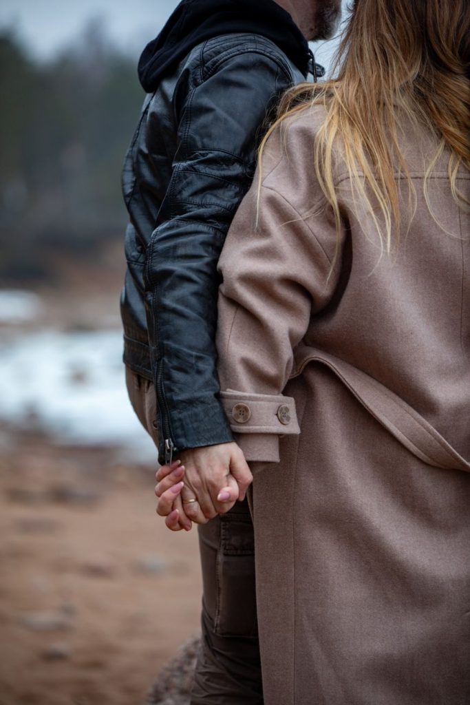 Couple embracing