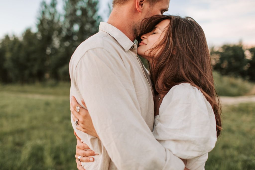 Couple embracing