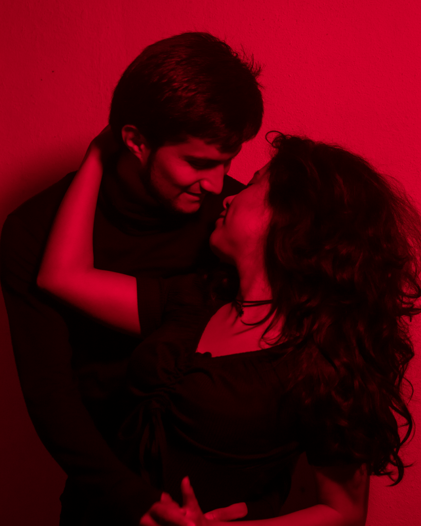 Couple embracing