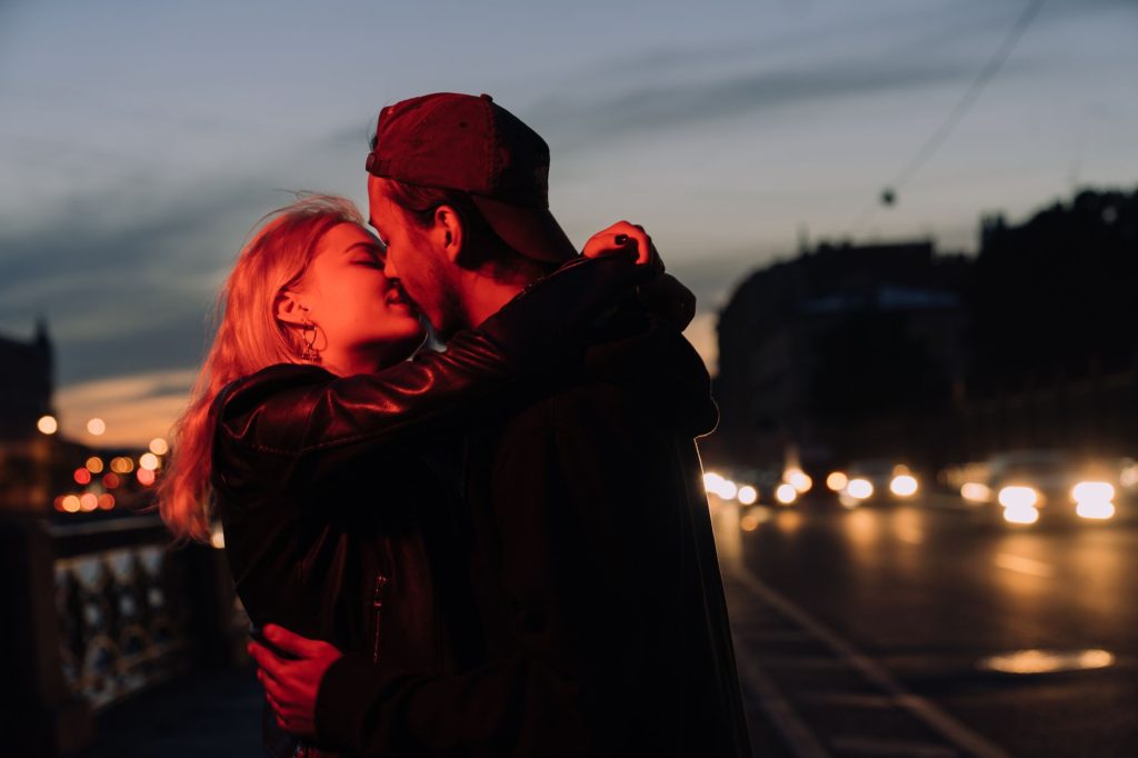 Couple embracing