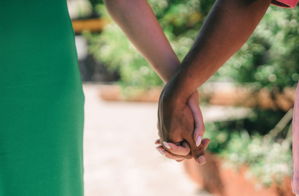 Couple embracing